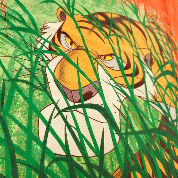 Disney Villains Vintage T-Shirt Jungle Book Shere Khan 90s USA Mickey Inc. Large - Picture 12 of 12